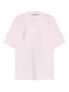 Alexander Wang Cotton Shrunken Logo T-shirt In Pink