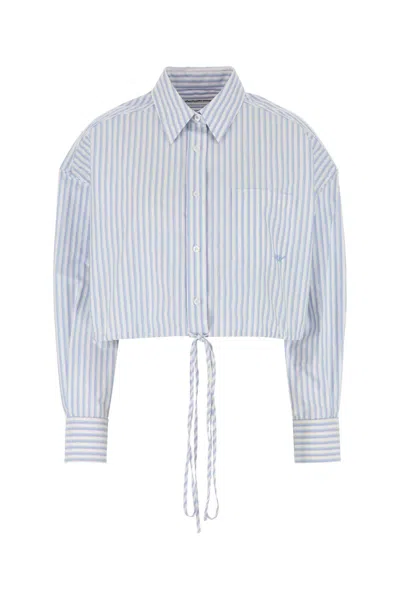 Alexander Wang Embroidered Oxford Shirt In Bluepink