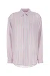Alexander Wang Pink Oversize Silk Chiffon Shirt In Lightpinkmauve