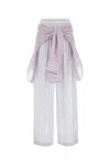 Alexander Wang Embroidered Silk Pyjama Pant In White