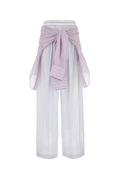 Alexander Wang Embroidered Silk Pyjama Pant In White