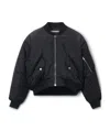 Alexander Wang Logo-embroidered Bomber Jacket In Black