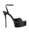 Alexander Wang Nova 145 Womens Leather Dressy Platform Sandals In Black