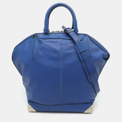 Pre-owned Alexander Wang Emile Blue Leather Satchel