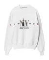 Alexander Wang Empire State Cotton Sweatshirt In White