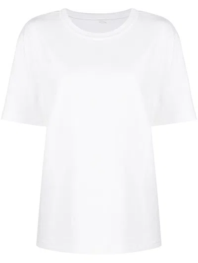 ALEXANDER WANG ALEXANDER WANG ESSENTIAL JERSEY SHORT SLEEVE TEE WITH PUFF LOGO AND BOUND NECK