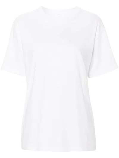 ALEXANDER WANG ALEXANDER WANG ESSENTIAL JSY SHRUNK T-SHIRT W/PUFF LOGO & BOUND NECK CLOTHING