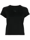 Alexander Wang Essential Jersey Shrunk Tee With Puff Logo Black