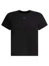 Alexander Wang Puff Logo Cotton Jersey Shrunken T-shirt In Black