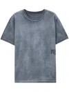Alexander Wang Ash Gray Short-sleeve T-shirt In 029c Washed Asphalt