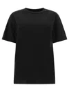 Alexander Wang Essential Jsy Ss Tee W/ Puff Logo & Bound Neck In Black