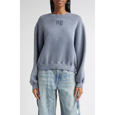 ALEXANDER WANG ALEXANDER WANG ESSENTIAL LOGO COTTON BLEND SWEATSHIRT