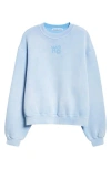 Alexander Wang Essential Sweatshirt In Washed Pale Blue
