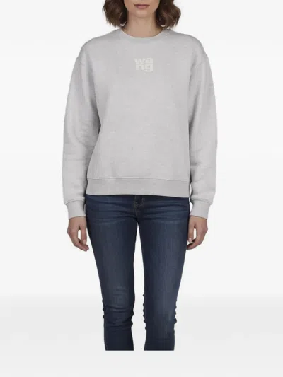 Pre-owned Alexander Wang Essential Logo Sweatshirt In Grey