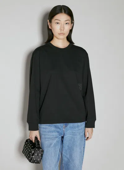 Alexander Wang Essential Long Sleeve T-shirt In Black