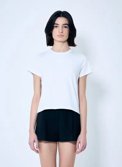 Alexander Wang Essential Shrunken Puff Logo T-shirt In White