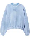 Alexander Wang Essential Sweatshirt In Washed Pale Blue