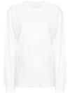 Alexander Wang Raised-logo Long-sleeve T-shirt In White
