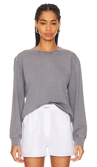 Alexander Wang Essential Terrycloth Sweatshirt In Acid Fog