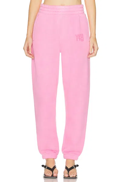 Alexander Wang Essential Terry Classic Sweatpant In Pink
