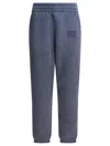 Alexander Wang Essential Terry Classic Sweatpant Puff Paint Logo Trousers Blue In Blue