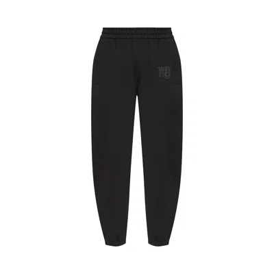Pre-owned Alexander Wang Essential Terry Classic Sweatpant Puff Paint Logo 'black' | Women's Size S