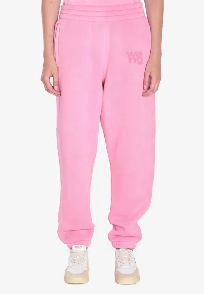 Alexander Wang Essential Terry Classic Track Pants In Black