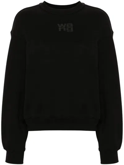 ALEXANDER WANG ALEXANDER WANG ESSENTIAL TERRY CREW NECK COTTON SWEATSHIRT