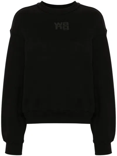Alexander Wang Essential Terry Crew Neck Cotton Sweatshirt Clothing