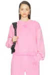 Alexander Wang Essential Terry Crew Sweatshirt In Pink