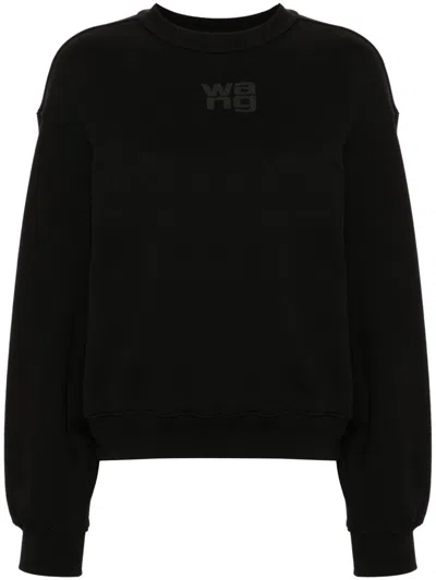 Alexander Wang Essential Terry Crew Sweatshirt W/ Puff Paint Logo Clothing