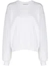 Alexander Wang Women Essential Terry Crew Sweatshirt With Puff Paint Logo In White