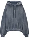 Alexander Wang Essential Terry Hoodie With Puff Paint Logo Clothing