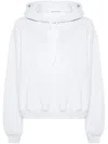 Alexander Wang Essential Terry Hoodie With Puff Paint Logo Clothing In White