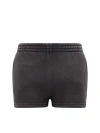 Alexander Wang Logo-embossed Jersey Mini Shorts In Black
