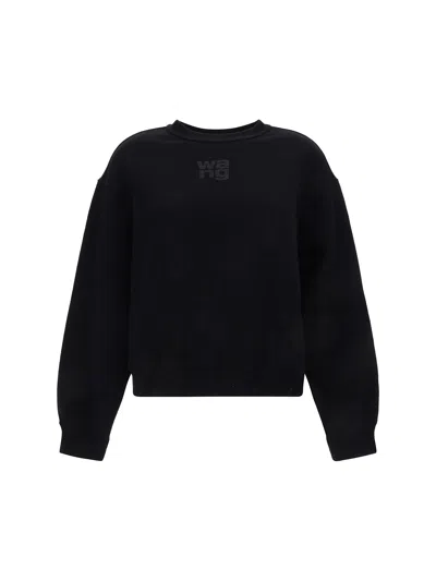 Alexander Wang Essential Terry Sweatshirt In Black