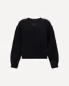 Alexander Wang Relaxed Fit Crew Sweatshirt With Puff Paint Logo In Black