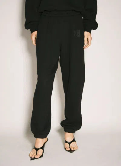Alexander Wang Essential Terry Trackpants In Black