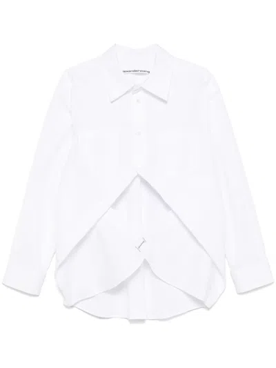 Alexander Wang Exaggerated Split Front Shirt In White