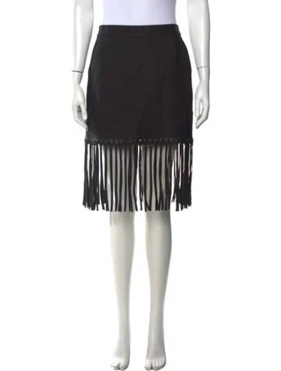 Pre-owned Alexander Wang Eyelet Trim Mini Skirt In Black