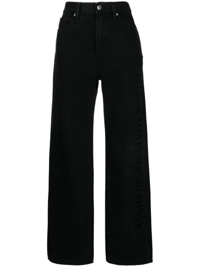 Alexander Wang Bestickte Ez Hose In Black