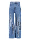Alexander Wang Straight-leg Mid-rise Jeans With Finish In Blue