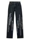 Alexander Wang Ez Logo-print Jeans In Black