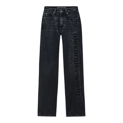 Alexander Wang Ez Mid Rise Jean In Black