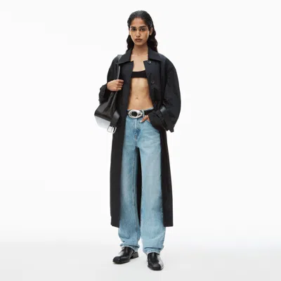 Alexander Wang Ez Mid-rise Straight-leg Jean In Denim In Vintage Faded Indigo