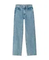 Alexander Wang Ez Mid-rise Straight-leg Jean In Denim In Blue