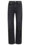 Alexander Wang Ez Slouch Logo Cut Out Embroidery In Black