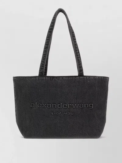 Alexander Wang Fabric Tote Bag Dual Handles Design In White