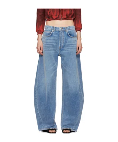 Alexander Wang Faded Detail Jeans Pants In Blue