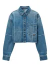 Alexander Wang Faded-fold-line Shirt In Blue